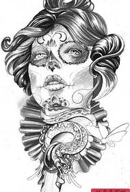 A beautiful and beautiful undead beauty tattoo manuscript