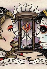 Famoso manoscritto tatuaggio bellezza non morti