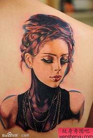 Ragazzi con bellissimi tatuaggi di bellezza europei e americani sulle spalle