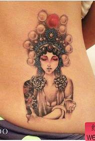 Bel modello di tatuaggio bellissimo fiore della vita della ragazza