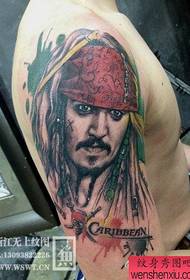 Arm klassiek pop jack captain tattoo patroon
