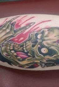 Ejiri eserese watercolor skatch okike di egwu skull agwa tatu