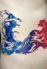 11 marra abstraktu arte pintura trebetasunak tatuaje eredu pertsonalizatua