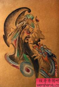 Guan Gong Tattoo Pattern: Isang Kulay Guan Gonglong Tattoo Pattern