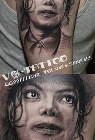 Arm Mike Jackson porträtt tatueringsmönster