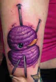 Varietà di tatuaggi del fumetto di modello semplice del tatuaggio di colore del personaggio dei cartoni animati del tatuaggio