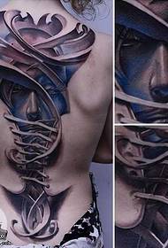 Science fiction muotokuva tatuointi malli