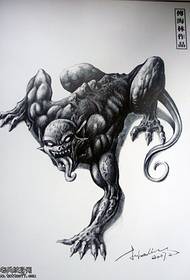 ein Monster Tattoo Muster