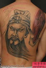 Motivo del tatuaggio di Guan Gong: modello di tatuaggio del ritratto dell'avatar di Guan Gong