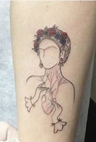 Tatuagem de linha criativa simples tatuagem de padrão animal