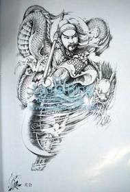 Guan Gong Tattoo Pattern: Guan Gong Dunlong Tattoo Pattern Picture