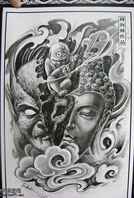 een Boeddha en magisch tattoo-patroon