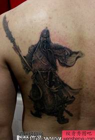 Atdzist muguras Guan Gong Guan Erye tetovējuma modelis