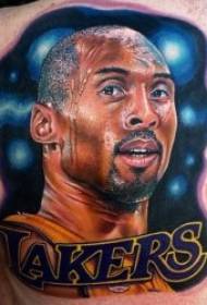 Nba stelo tatuaje ŝablono persista kaj bonega NBA stelo Kobe tatuaje ŝablono