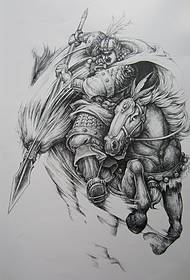 Tatuaggio veterano mappa spettacolo tatuaggio per tutti un modello di tatuaggio Zhao Yun