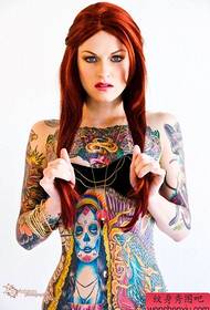 Tattoo show, recommend a woman's color tattoo