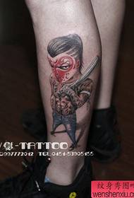 Stiligt och stiligt Sun Wukong tatueringsmönster på benen