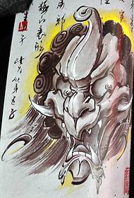 一张个性的人物纹身图案