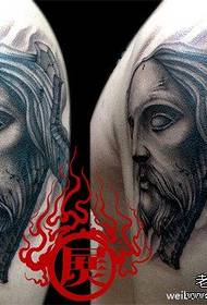Braccio classico popolare di un tatuaggio di Gesù