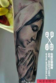 Arm pop patrún tattoo portráid Mhaighdean Mary tóir
