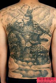 Terug dominante coole volledige rug Sun Wukong tattoo-patroon