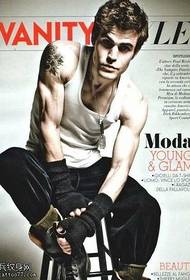 Paul Wesley Arm Rose Grafika Tattoo-Ŝablono