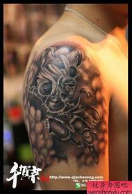 Brazo patrón de tatuaxe de Sun Wukong moi guapo