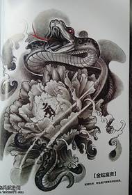 Pioni käärme tatuointi malli