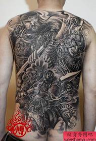 Super herrschsüchtig voller Rücken Guan Gong Zhao Yun Zhang Fei Tattoo-Muster