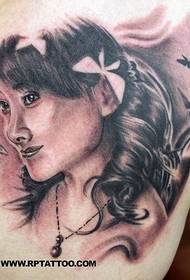 Shanghai Tattoo Show Picture Needle Tattoo Works: Beauty Portrait Tattoo