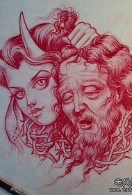 Популярный крутой дьявол с татуировкой Иисуса