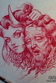 Popolare diavolo cool con motivo a tatuaggio di Gesù