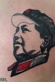 Formand Mao portræt tatoveringsmønster