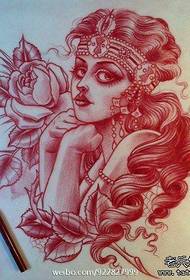 Lámhscríbhinn tattoo áilleacht álainn scoile