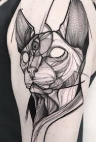 Model de tatuaj Spun - figură cool și imagine de tatuaj animal prick