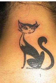 28種女性可愛的貓紋身設計