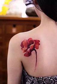 Satu set gambar tato bunga yang stylish untuk anak perempuan