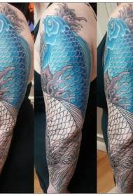 Tattoo koi pattern Un modello di tatuaggio koi con significato di buon auspicio