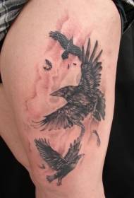 Muslo dos diseños geniales de tatuajes de aves