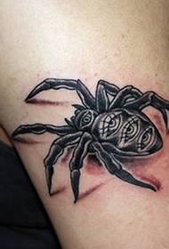 3d horror spider tattoo