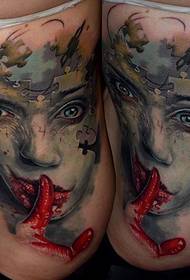 Horror blutige Frau Tattoo