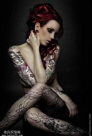 Beautiful years woman tattoo pattern