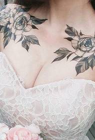 sada nikdy nekončících tetování inkoustových květů