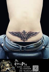 Tatuaggio a vita bella ali