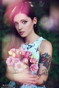 Krása ženy tetování vzor
