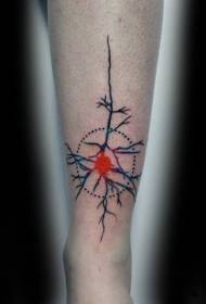 Creative tattookuva ainutlaatuinen neuroni tatuointi malli