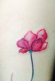 Una bella immagine di un tatuaggio floreale è bella e sexy