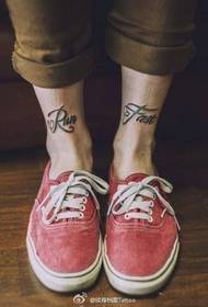 Osebnost fant noge modna angleška tetovaža ilustracija