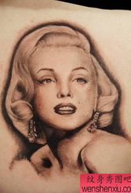 Fallegt Marilyn Monroe portrett húðflúr á bakið