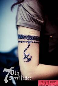 Piękna ramię popularna piękna bransoletka wzór tatuażu